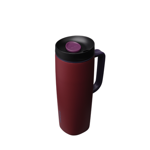SmoothSip® Slider with Handle – Burgundy Bay / 24oz / Stainless Steel