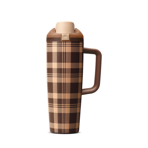 FreeSip® Tumbler – 30oz / Plaid and Simple / Stainless Steel