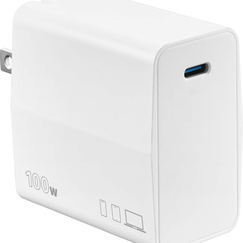 Insignia™ - 100W USB-C GaN Wall Charger for MacBook Pro, MacBook Air, iPads, Galaxy tablets, and other USB-C laptops and Devices - White