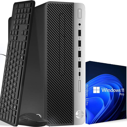 HP - Refurbished Excellent - ProDesk 600 G5 SFF Desktop Computer PC | Intel Core i7-9th 3.0GHz | 16GB RAM | 256GB SSD | Wi-Fi | KB & Mouse| Win 11 - Black