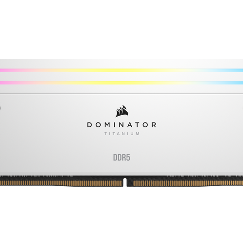 CORSAIR - Dominator Titanium 64GB (2 x 32GB) DDR5 6000 (PC5 48000) Desktop Memory Model CMP64GX5M2B6000C30W - White
