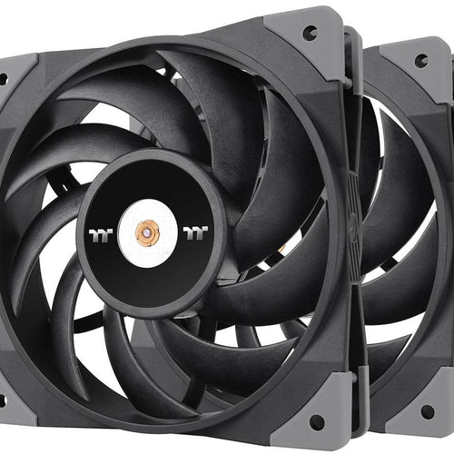 Thermaltake - TOUGHFAN 14 140mm PWM Fan (2 Pack) - 500-2000 RPM, High Static Pressure, Anti-Vibration Mount - Black