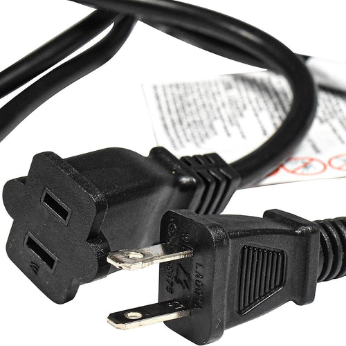 HQRP - 2-Prong AC in Power Charging Cord Outlet Socket Charger Cable for DeWalt DXAEJ14 1400 Peak Car Jump Starter DXAEPS2 - Black