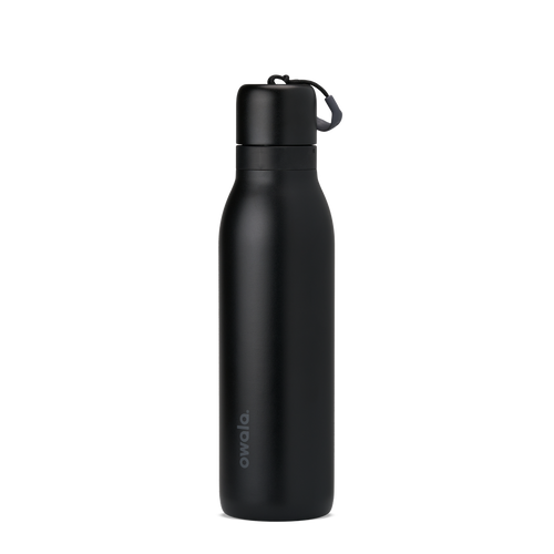 FreeSip Twist 18oz in Black (matte black body, black lid and loop), shown