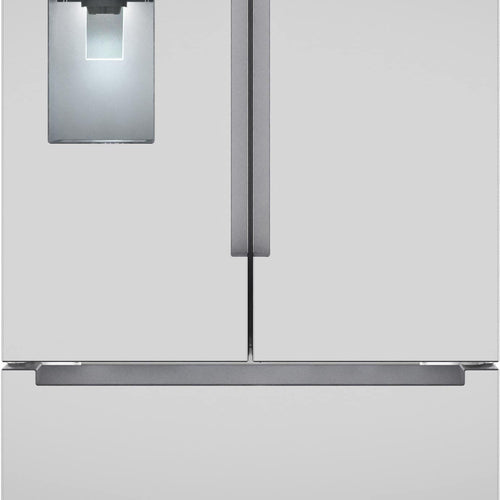 Bosch - 100 Series 36 in. Wide 21.6 Cu. Ft. French Door Bottom Freezer Counter-Depth Smart Refrigerator with External Water - Stainless Steel