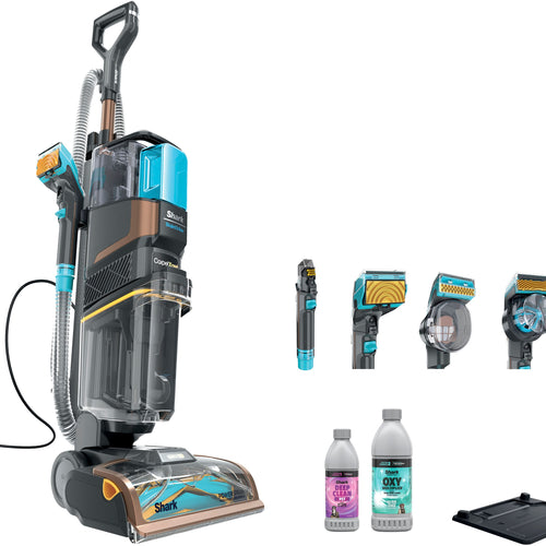 Shark - CarpetXpert HairPro Pet with StainStriker, Corded Upright Deep Carpet, Rug & Upholstery Cleaner, Pet Stain Remover - Gray