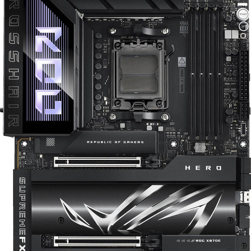 ASUS - ROG CROSSHAIR X870E HERO (Socket AM5) AMD X870 ATX DDR5 Wi-Fi 7 Motherboard - Black