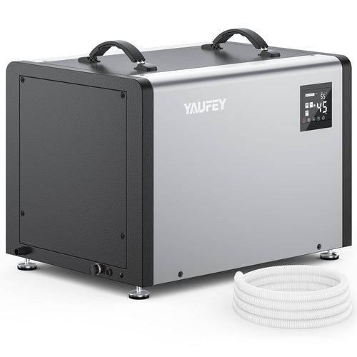 Yaufey - 125 Pints Commercial Dehumidifier up to 6,500 Sq. Ft. with Built-in Pump for Crawl space - Iron