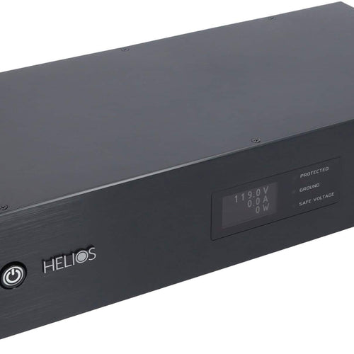 Ethereal - HELIOS 12-Outlet/2-USB Unlimited Joules Surge Protector - Black Brushed Aluminum