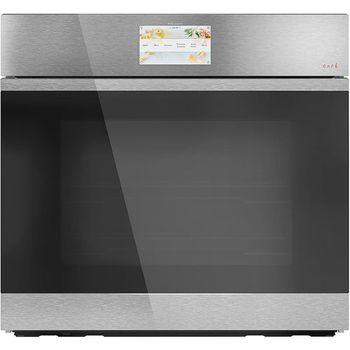 Café - 30" Built-In Single Electric Convection Wall Oven with In-Oven Camera and Built-In Wi-Fi - Platinum Glass