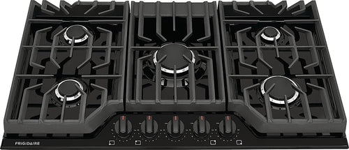 Frigidaire - 36 in. Wide 5 Burners Built-In Gas Cooktop - Black
