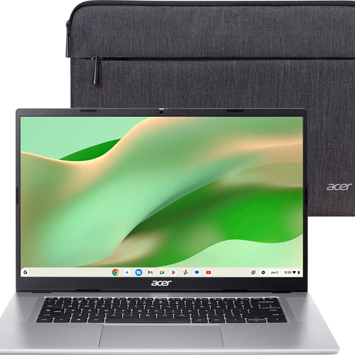 Acer - Chromebook 315 – 15.6" FHD Laptop with Google AI - MediaTek Kompanio 540 – 4GB Memory – 64GB Storage – Wi-Fi 6E - Silver