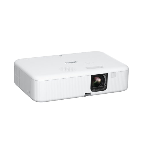 Epson - EpiqVision Flex CO-FH02 Smart Streaming Portable Projector, 3,000 Lumens Color & Brightness, 3LCD 1080p Android TV - White