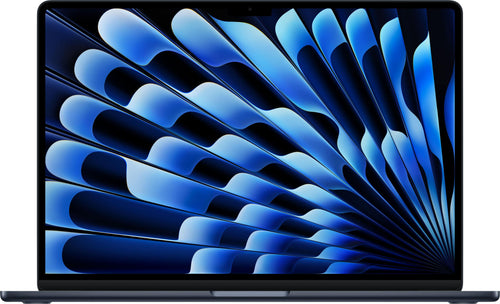 Front. Apple - MacBook Air 15-inch Laptop - M5 chip with 10-core CPU and 10-core GPU - 16GB Memory - 1TB SSD - Midnight.