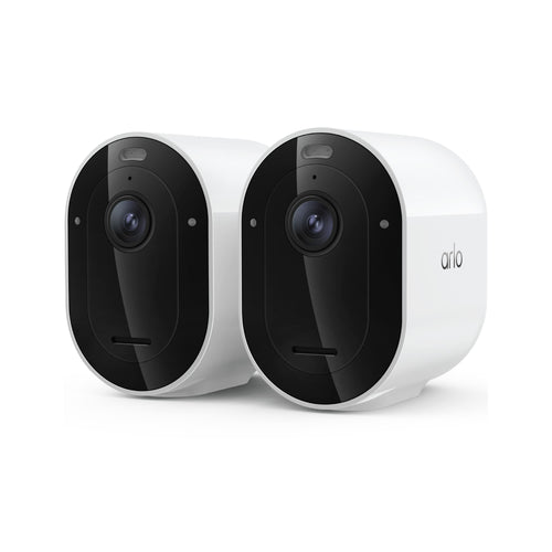 Arlo - Pro Outdoor Security Camera 2K HDR (6th Gen, 2025 Release) - Wireless, Rechargeable Battery, 2-Cam - White