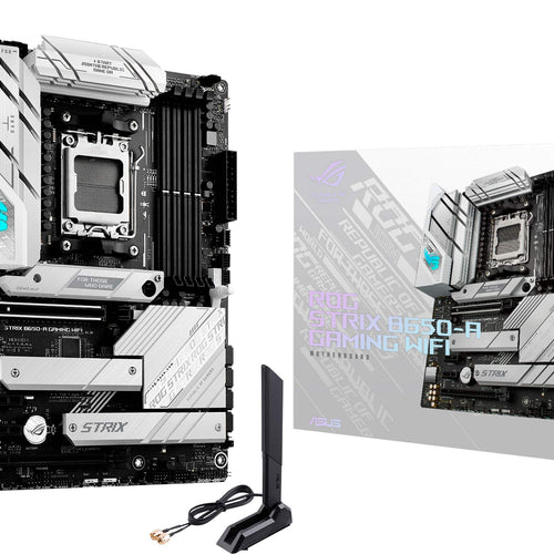 ASUS - ROG STRIX B650-A GAMING WIFI (Socket AM5) AMD B650 ATX DDR5 Wi-Fi 6E Motherboard - White