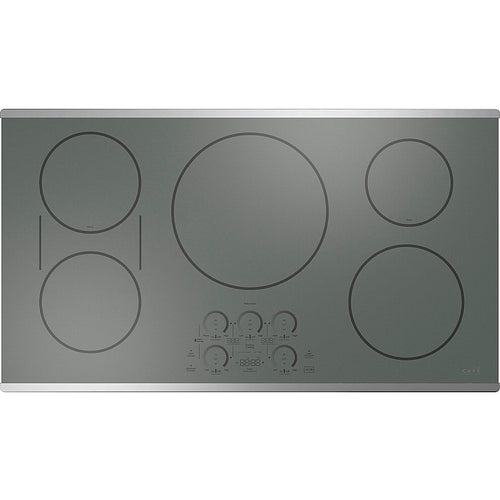 Café - 36 in. Wide 5 Element ENERGY STAR Built-In Touch Control Electric Induction Cooktop with Easy Clean Surface - Stainless Steel