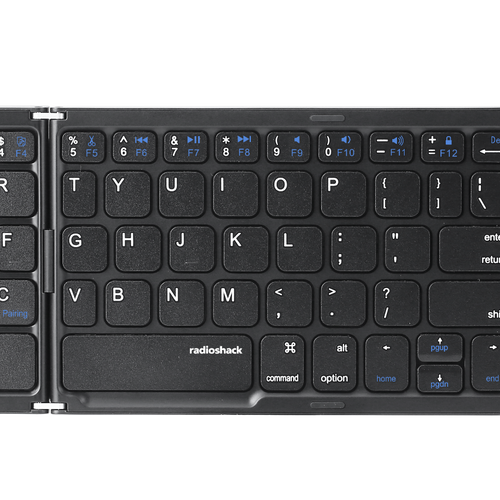 RadioShack - Portable & Foldable Bluetooth Keyboard - Black