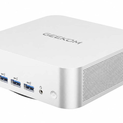 GEEKOM - A8 Max Mini PC AMD Ryzen 7 8745HS 16GB DDR5 1TB SSD Storage Dual LAN, Radeon 780M Mini PC Windows 11 Pro/USB4/8K - Silver