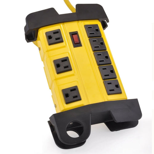 Kitcheniva - 8 Outlet Metal Power Strip Surge Protector 3ft 15A 125V 300J - Yellow