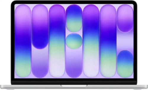 Apple - MacBook Neo 13-inch Laptop - A18 Pro chip with 6‑core CPU and 5‑core GPU - 8GB Memory - 256GB SSD - Silver — Front view