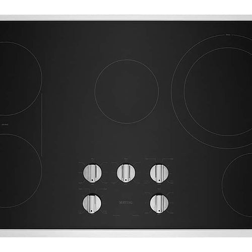 Maytag - 36 inch Wide 5 element Built-In Electric Cooktop - Stainless Steel
