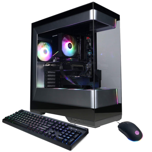CyberPowerPC - Gaming Desktop - AMD Ryzen 7 8700F 2024 - AMD Radeon RX 9060 8GB - 16GB DDR5 Memory - 1TB SSD Storage - Black