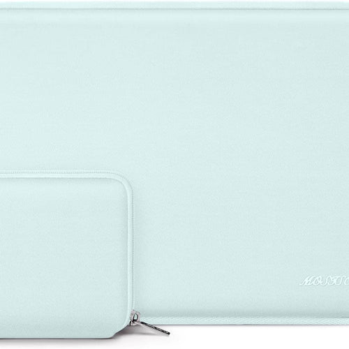 mosiso - 13-13.3 inch Laptop Sleeve Bag for MacBook Air Pro 13 14 HP Dell ASUS Lenovo, Neoprene Computer Sleeve with Small Case - Ice Green