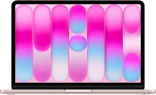 Apple - MacBook Neo 13-inch Laptop - A18 Pro chip with 6‑core CPU and 5‑core GPU - 8GB Memory - 512GB SSD - Blush — Front view