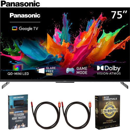 Bundle - Panasonic - 75" W85C 4K QD-Mini LED Google TV 2026 + 26-Month Extended Warranty Protection Package