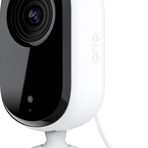Arlo - Essential 1-Camera Indoor Wired 2K Security Camera (2nd Generation) with Automated Privacy Shield - White
