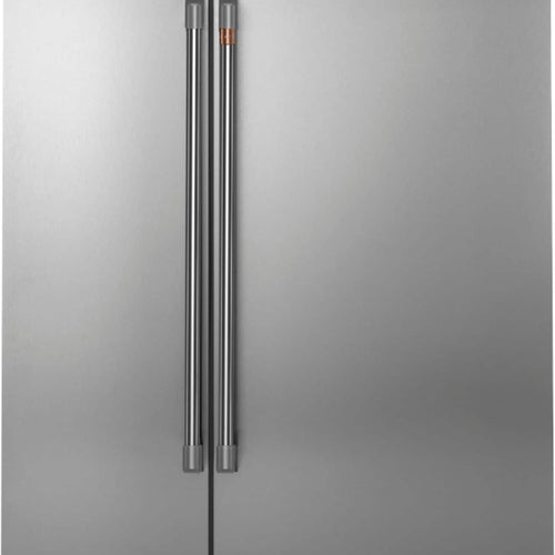 Café - 42 in. Wide 25.2 Cu. Ft. Side-by-Side Built-In Smart Refrigerator with Upfront Temperature Controls - Stainless Steel