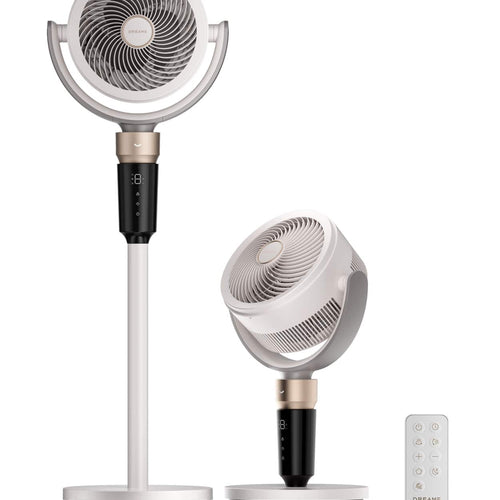 Dreame - FC15 Oscillating Standing Fan, 9 Speeds 3 Modes Turbo Flow, Height-Adjustable, Washable Filter, LED Screen, Timer