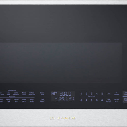 LG - SIGNATURE 1.7 Cu. Ft. Convection Over-the-Range Smart Microwave with Sensor Cooking, Air Fry and Air Sous Vide - Stainless Steel
