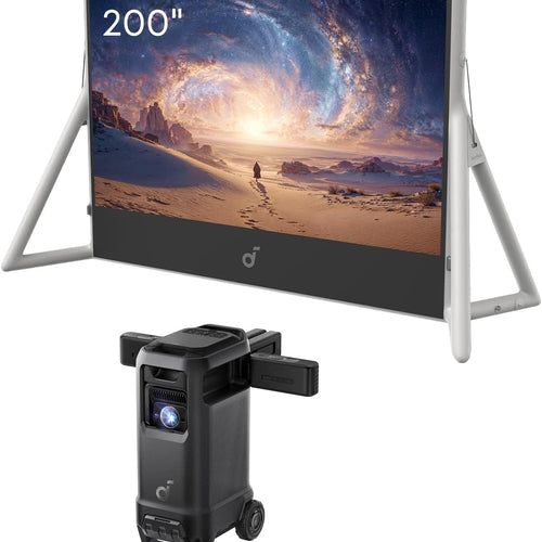 Soundcore - Nebula X1 Pro Triple Laser 4K Projector with 200-Inch Silent Inflatable Theater Screen