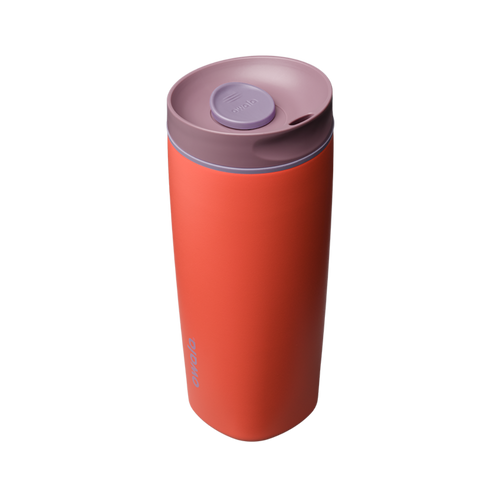 SmoothSip Slider 20oz, burnt orange body with dusty mauve lid