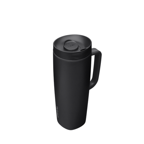 SmoothSip® Slider with Handle – Very, Very Dark / 24oz / Stainless Steel