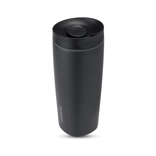 SmoothSip Slider 20oz in Very, Very Dark, all-black body and lid with matching black slider button