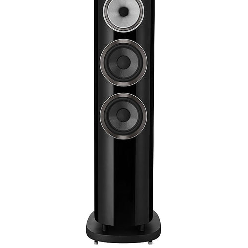 Bowers & Wilkins - 804 D4 Diamond 1" Diamond Tweeter, 5" Midrange, Dual 6.5" Woofer Floorstanding Speaker (each) - Gloss Black