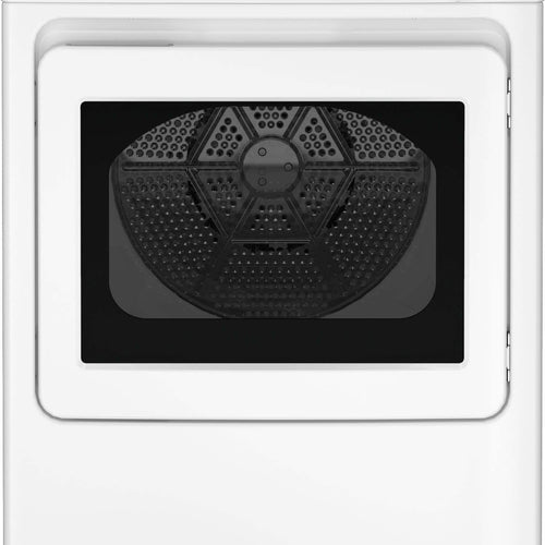 GE - 7.4 Cu. Ft. Front Load Electric Dryer with Sensor Dry - White with Matte Black