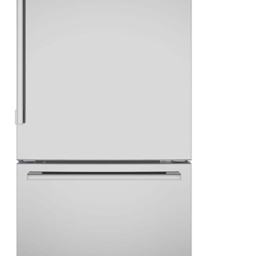 Bosch - 100 Series 33 in. Wide 17.2 Cu. Ft. Bottom Freezer Counter-Depth Refrigerator with Ice in Fingerprint Resistance - Stainless Steel