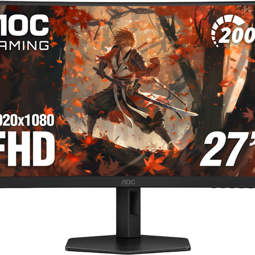 AOC - C27G4HX 27" VA Panel Curved Gaming Monitor, LED, FHD (1920x1080), 200Hz, 0.5ms, Freesync - Black