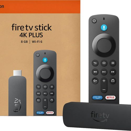 Amazon - Fire TV Stick 4K Plus 1st Gen AI-powered Fire TV Search, Wi-Fi 6 Streaming Device, 8 GB, free & live TV - Black