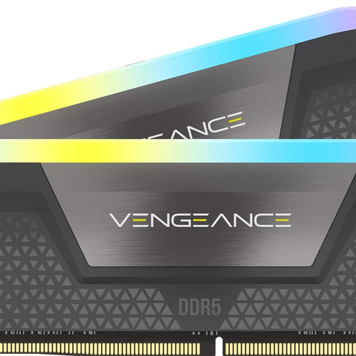 CORSAIR - VENGEANCE RGB DDR5 32GB (2 x 16GB) DDR5 6000MHz CL38-44-44-96 1.35V Intel XMP & AMD EXPO - Gray