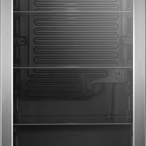 Insignia™ - 115 Can Beverage Cooler with Glass Shelves - Stainless Steel Look
