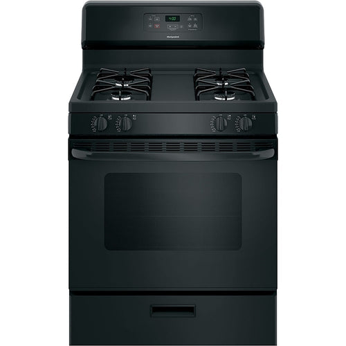 Hotpoint - 30 in. Wide 4 Burners 30 in. Wide 4 burner 4.8 Cu. Ft. Freestanding Gas Range - Black