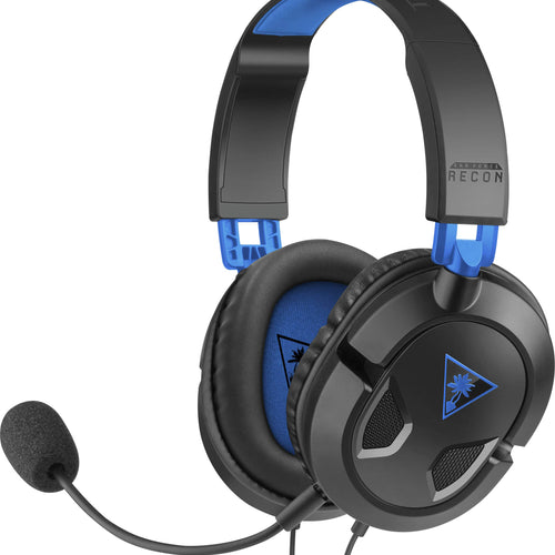 Turtle Beach - Recon 50P Wired Over-Ear Gaming Headset for PS5, PS4, PS4 Pro, XBOX Series X|S, XBOX One, PC & Mobile - Black/Blue