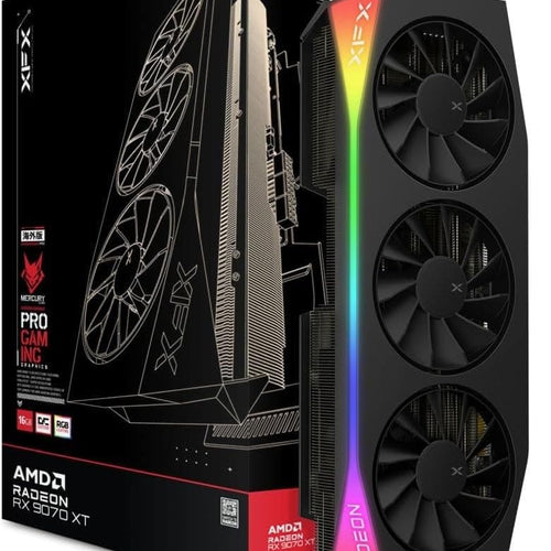 XFX - RX-97TRGBBBA Mercury AMD Radeon RX 9070XT OC Gaming Edition with RGB 16GB GDDR6, HDMI 3xDP, AMD RDNA 4
