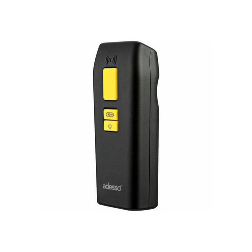 Adesso - Bluetooth & 2.4Ghz Wireless Antimicrobial & Waterproof 2D Barcode Scanner - Cable/Wireless Connectivity - 300 - Black