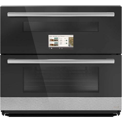 Café - 30" Duo Smart Built-In Double Electric Wall Oven with Air Fry - Platinum Glass